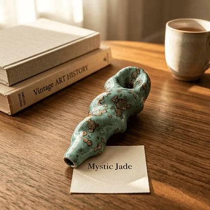 Spiral Fossil Form - Mystic Jade