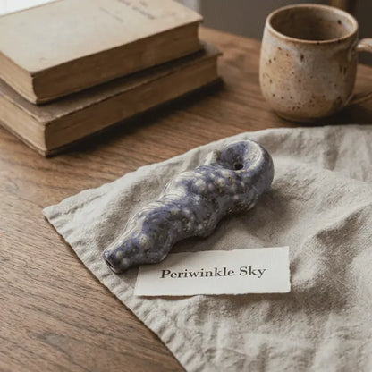 Spiral Fossil Form - Periwinkle Sky