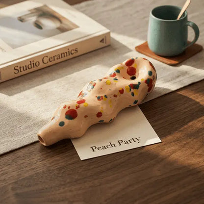 Spiral Fossil Form - Peach Party