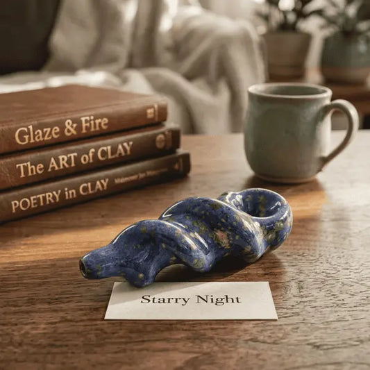 Spiral Fossil Form - Starry Night